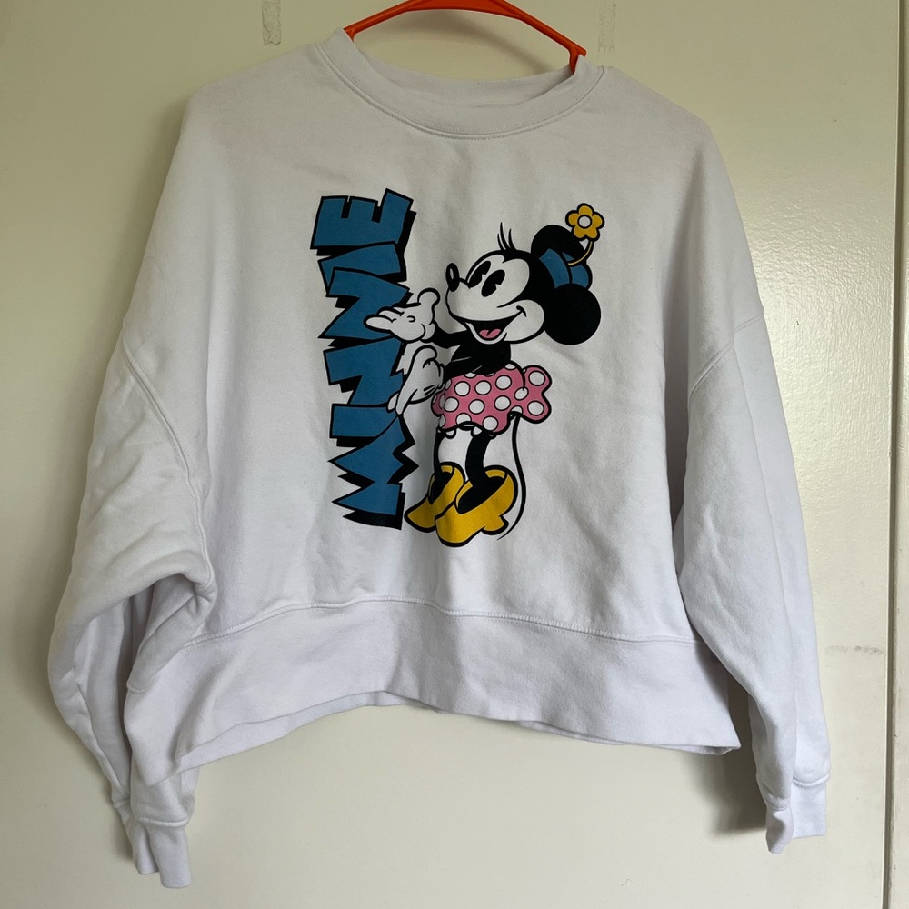 Vintage Disney Mickey & Co. Minnie Mouse Cropped Crewneck Sweater